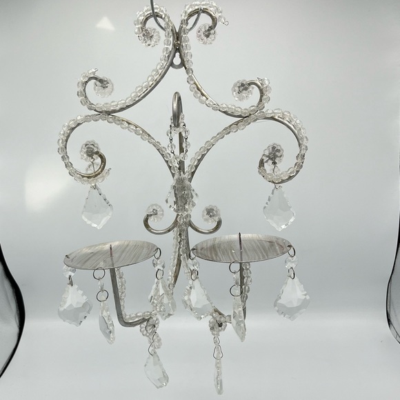 Wall Mount Crystal Candle Chandelier - Picture 3 of 8